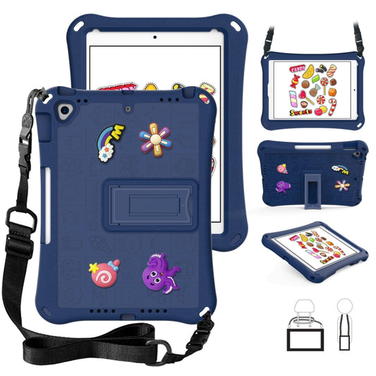 For iPad 10.2 2019 / 2020 / 2021 Hi Baby EVA Full Body Tablet Case with Strap(Navy Blue) - iPad 10.2 Cases by buy2fix | Online Shopping UK | buy2fix