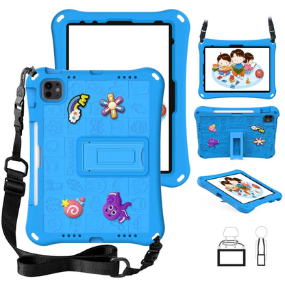 For iPad Air 11 2025 / 2024 Hi Baby EVA Full Body Tablet Case with Strap(Sky Blue) by buy2fix