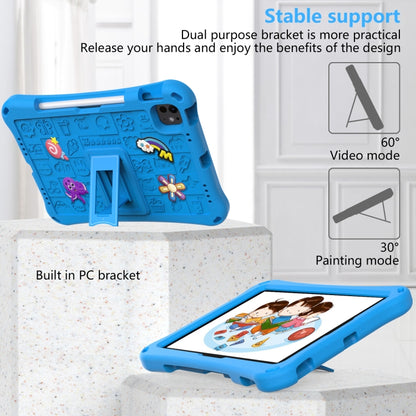 For iPad Air 11 2025 / 2024 Hi Baby EVA Full Body Tablet Case with Strap(Sky Blue) by buy2fix