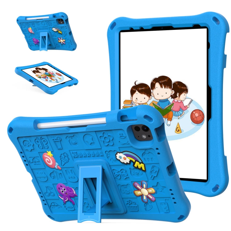 For iPad Air 11 2025 / 2024 Hi Baby EVA Full Body Tablet Case with Strap(Sky Blue) by buy2fix