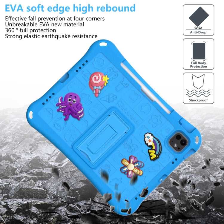 For iPad Air 11 2025 / 2024 Hi Baby EVA Full Body Tablet Case with Strap(Sky Blue) by buy2fix