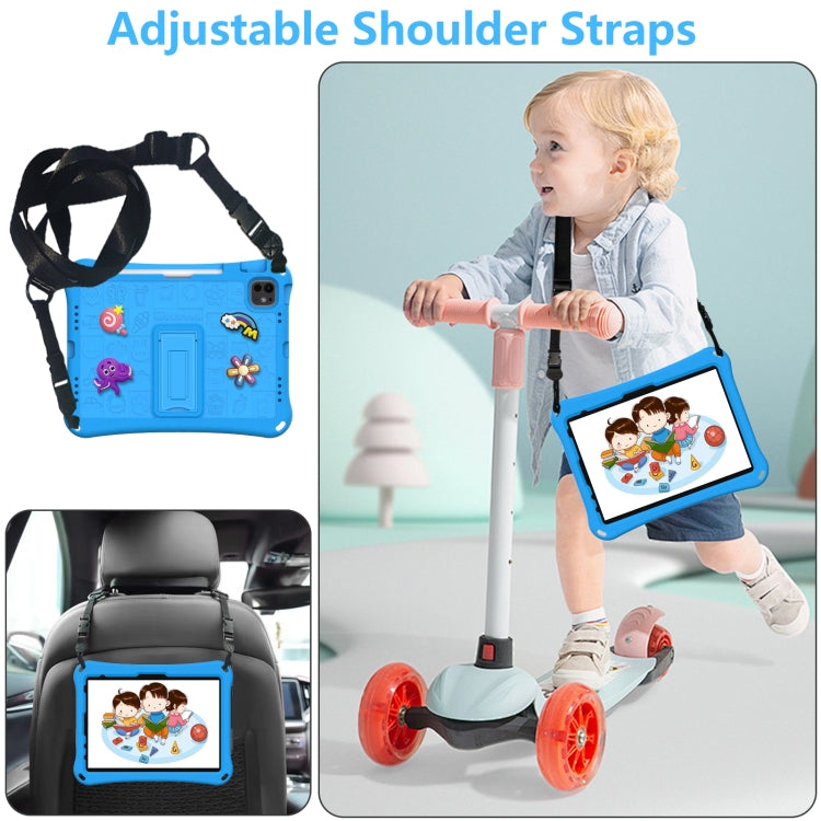 For iPad Air 11 2025 / 2024 Hi Baby EVA Full Body Tablet Case with Strap(Sky Blue) by buy2fix