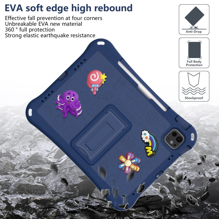 For iPad Air 11 2025 / 2024 Hi Baby EVA Full Body Tablet Case with Strap(Navy Blue) by buy2fix
