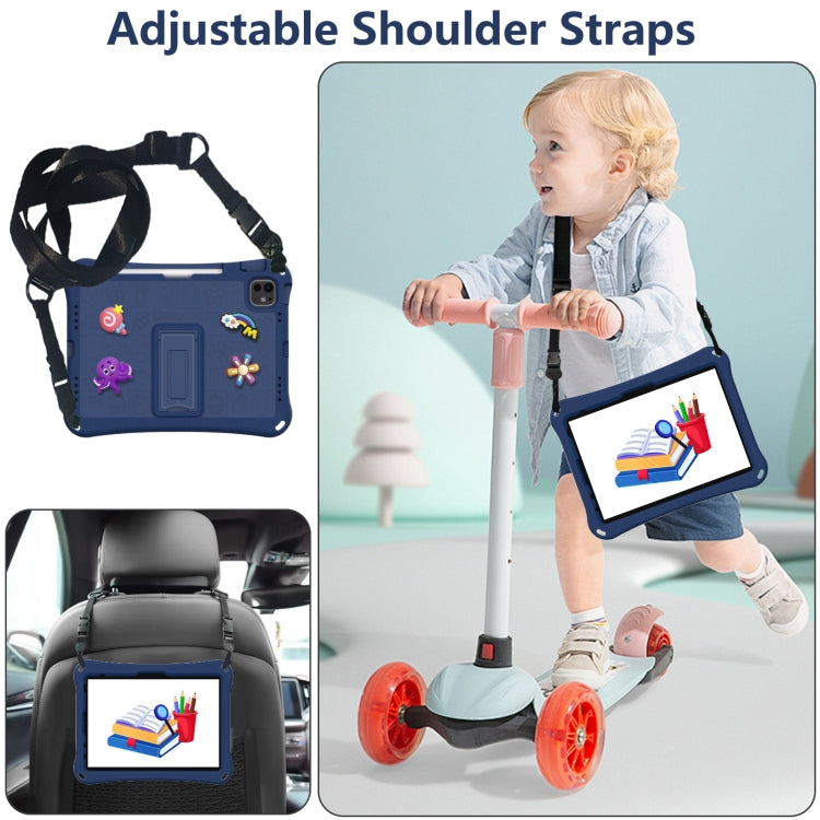 For iPad Air 11 2025 / 2024 Hi Baby EVA Full Body Tablet Case with Strap(Navy Blue) by buy2fix