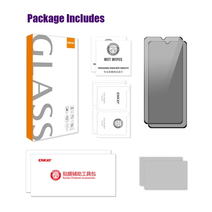 For OPPO A58x 2pcs ENKAY Hat-Prince 28 Degree Anti-peeping Privacy Silk Print Tempered Glass Film - OPPO Tempered Glass by ENKAY | Online Shopping UK | buy2fix