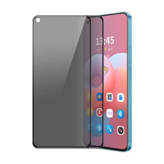 For OPPO Find X5 Lite 2pcs ENKAY Hat-Prince 28 Degree Anti-peeping Privacy Silk Print Tempered Glass Film