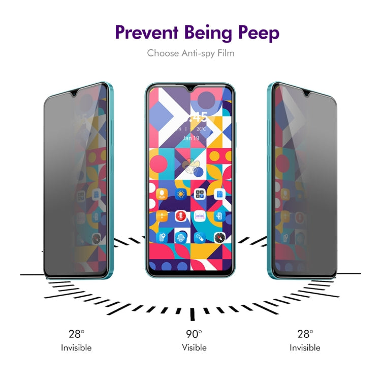 For OPPO A57 4G / 5G 2pcs ENKAY Hat-Prince 28 Degree Anti-peeping Privacy Silk Print Tempered Glass Film - OPPO Tempered Glass by ENKAY | Online Shopping UK | buy2fix