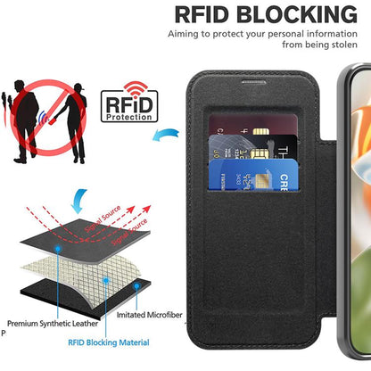For Google Pixel 10 Pro XL Shield Magsafe RFID Anti-theft Rhombus Leather Phone Case(Black) - Google Cases by buy2fix | Online Shopping UK | buy2fix