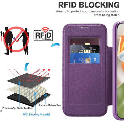 For Google Pixel 10 Pro XL Shield Magsafe RFID Anti-theft Rhombus Leather Phone Case(Purple) - Google Cases by buy2fix | Online Shopping UK | buy2fix