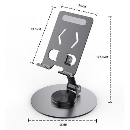 YY-027 360 Degree Rotation Foldable Desktop Phone Tablet Holder(Grey) - Desktop Holder by buy2fix | Online Shopping UK | buy2fix