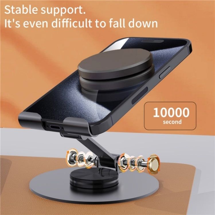 YY-027 360 Degree Rotation Foldable Desktop Phone Tablet Holder(Black) - Desktop Holder by buy2fix | Online Shopping UK | buy2fix