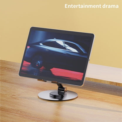 YY-027 360 Degree Rotation Foldable Desktop Phone Tablet Holder(Black) - Desktop Holder by buy2fix | Online Shopping UK | buy2fix