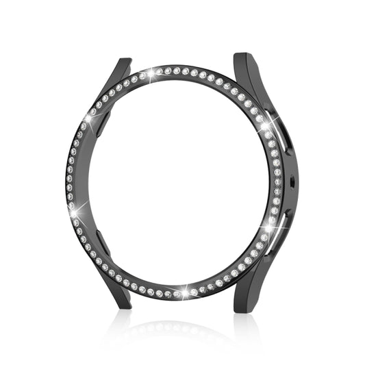For Samsung Galaxy Watch 7 40mm Single Diamond Hollow PC Watch Protective Case(Black) by buy2fix