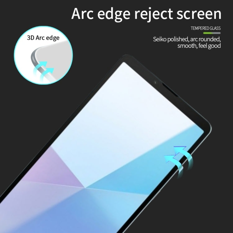 For Sony Xperia 10 VI PINWUYO 9H 3D Curved Full Screen Explosion-proof Tempered Glass Film(Black) - Sony Tempered Glass by PINWUYO | Online Shopping UK | buy2fix