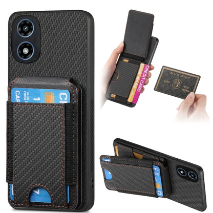 For Motorola Moto G Play 2024  5G Carbon Fiber Vertical Flip Wallet Stand Phone Case(Black) - Motorola Cases by buy2fix | Online Shopping UK | buy2fix