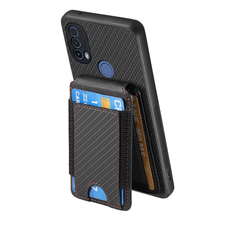 For Motorola Moto G Play 2024  5G Carbon Fiber Vertical Flip Wallet Stand Phone Case(Black) - Motorola Cases by buy2fix | Online Shopping UK | buy2fix