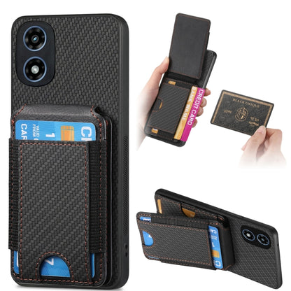 For Motorola Moto G Play 2024 4G Carbon Fiber Vertical Flip Wallet Stand Phone Case(Black) - Motorola Cases by buy2fix | Online Shopping UK | buy2fix