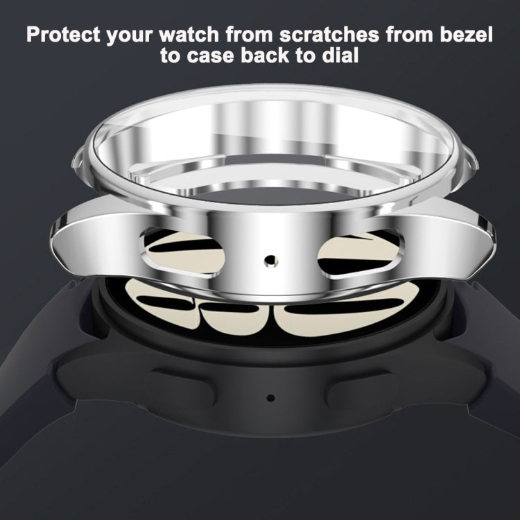 For Samsung Galaxy Watch Ultra 47mm Hollow Out TPU Electroplated Watch Protective Case(Transparent) - Watch Cases by buy2fix | Online Shopping UK | buy2fix