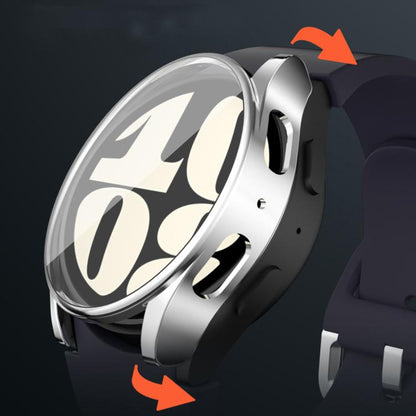 For Samsung Galaxy Watch Ultra 47mm / Ultra 2025 Full Coverage TPU Electroplated Watch Protective Case(Transparent) by buy2fix