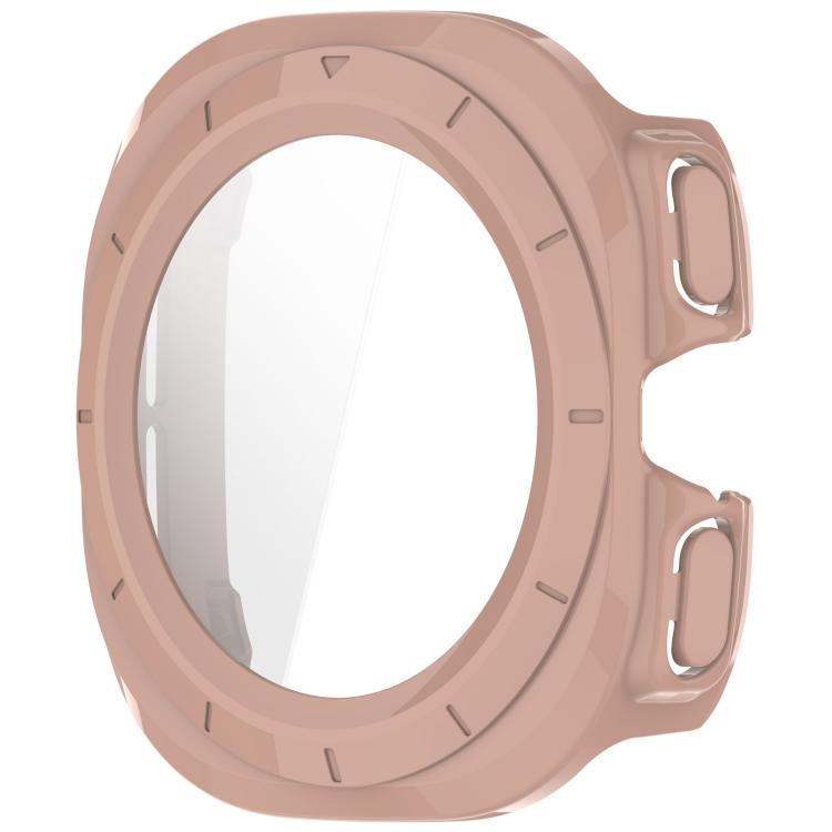 For Samsung Galaxy Watch Ultra 47mm / Ultra 2025 Tempered Film Integrated Waterproof PC Watch Protective Cover(Pink) by buy2fix