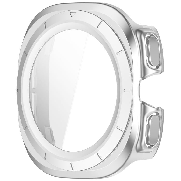 For Samsung Galaxy Watch Ultra 47mm / Ultra 2025 Tempered Film Integrated Waterproof PC Watch Protective Cover(Silver) by buy2fix