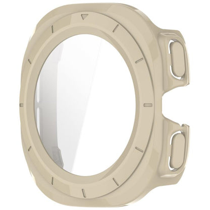 For Samsung Galaxy Watch Ultra 47mm / Ultra 2025 Tempered Film Integrated Waterproof PC Watch Protective Cover(Ivory) by buy2fix