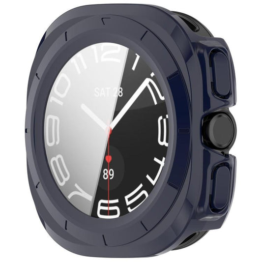 For Samsung Galaxy Watch Ultra 47mm / Ultra 2025 Tempered Film Integrated Waterproof PC Watch Protective Cover(Dark Blue) by buy2fix