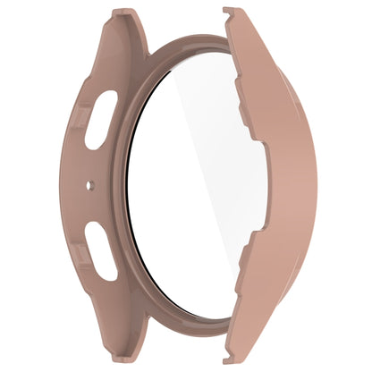 For Samsung Galaxy Watch 7 44mm Tempered Film Integrated Waterproof PC Watch Protective Cover(Pink) by buy2fix