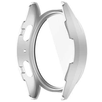 For Samsung Galaxy Watch 7 44mm Tempered Film Integrated Waterproof PC Watch Protective Cover(Silver) by buy2fix