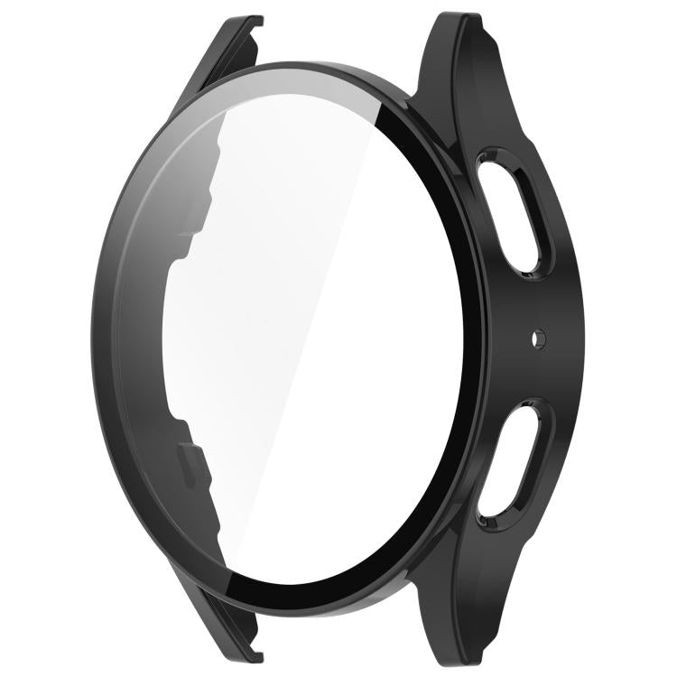 For Samsung Galaxy Watch 7 40mm Tempered Film Integrated Waterproof PC Watch Protective Cover(Black) by buy2fix