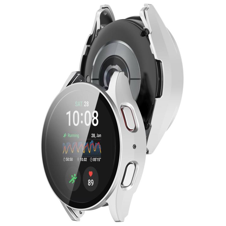 For Samsung Galaxy Watch 7 40mm Tempered Film Integrated Waterproof PC Watch Protective Cover(Silver) by buy2fix