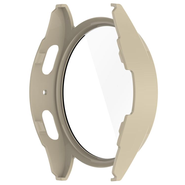For Samsung Galaxy Watch 7 40mm Tempered Film Integrated Waterproof PC Watch Protective Cover(Ivory) by buy2fix