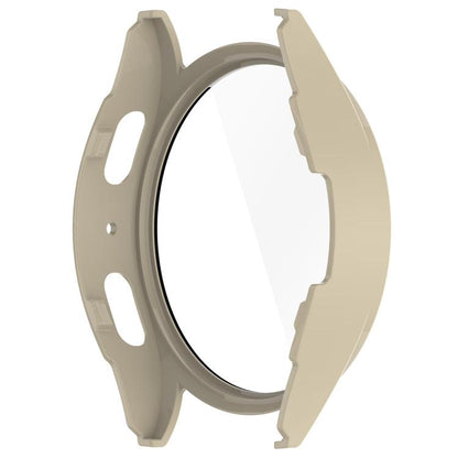 For Samsung Galaxy Watch 7 40mm Tempered Film Integrated Waterproof PC Watch Protective Cover(Ivory) by buy2fix