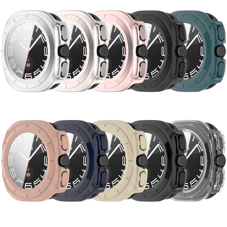 For Samsung Galaxy Watch 7 40mm Tempered Film Integrated Waterproof PC Watch Protective Cover(Starlight) by buy2fix