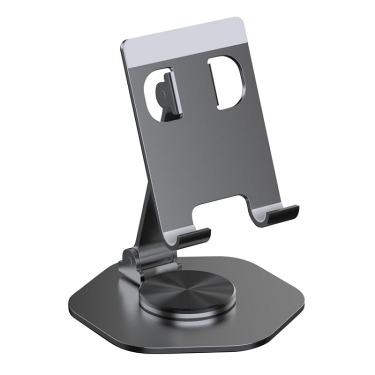 YY-020 360 Degree Rotation Folding Aluminum Alloy Tablet Phone Bracket(Grey) - Desktop Holder by buy2fix | Online Shopping UK | buy2fix