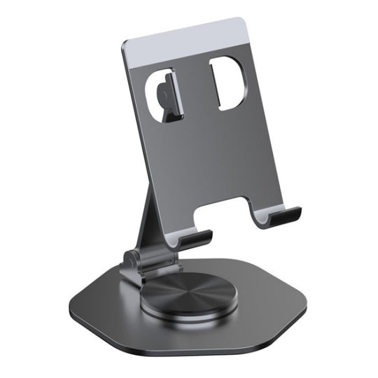 YY-020 360 Degree Rotation Folding Aluminum Alloy Tablet Phone Bracket(Grey)