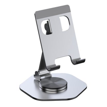 YY-020 360 Degree Rotation Folding Aluminum Alloy Tablet Phone Bracket(Silver) - Desktop Holder by buy2fix | Online Shopping UK | buy2fix