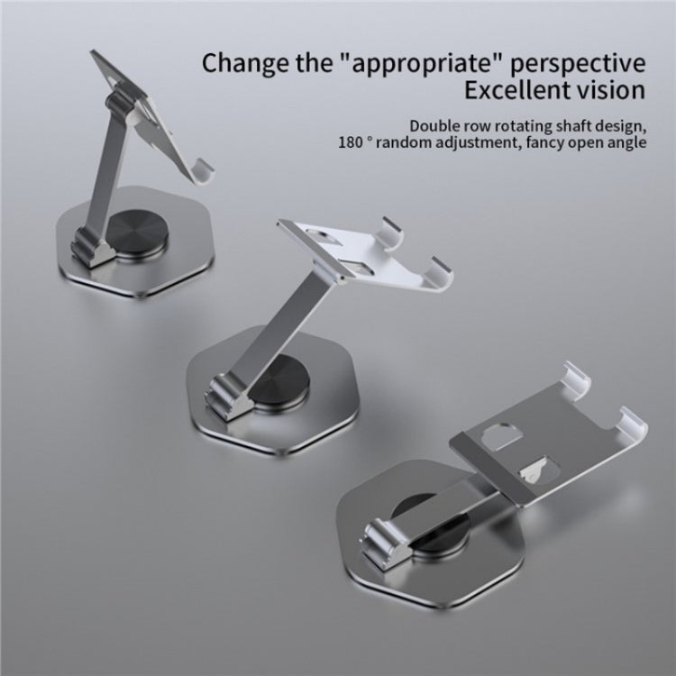 YY-020 360 Degree Rotation Folding Aluminum Alloy Tablet Phone Bracket(Red) - Desktop Holder by buy2fix | Online Shopping UK | buy2fix