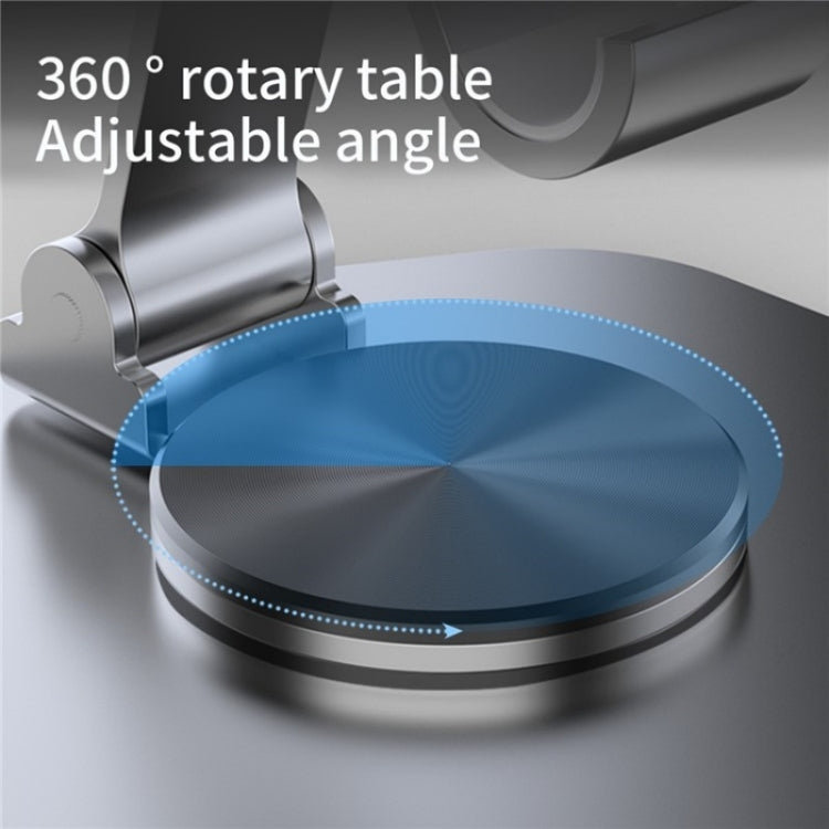 YY-020 360 Degree Rotation Folding Aluminum Alloy Tablet Phone Bracket(Red) - Desktop Holder by buy2fix | Online Shopping UK | buy2fix