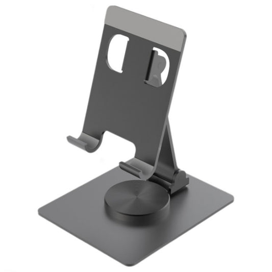 YY-022 360 Degree Rotation Aluminum Alloy Desktop Phone Tablet Holder(Black) - Desktop Holder by buy2fix | Online Shopping UK | buy2fix