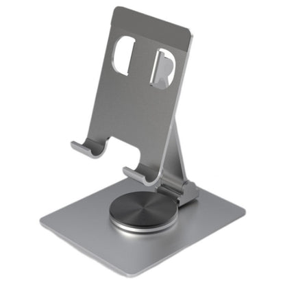YY-022 360 Degree Rotation Aluminum Alloy Desktop Phone Tablet Holder(Grey) - Desktop Holder by buy2fix | Online Shopping UK | buy2fix