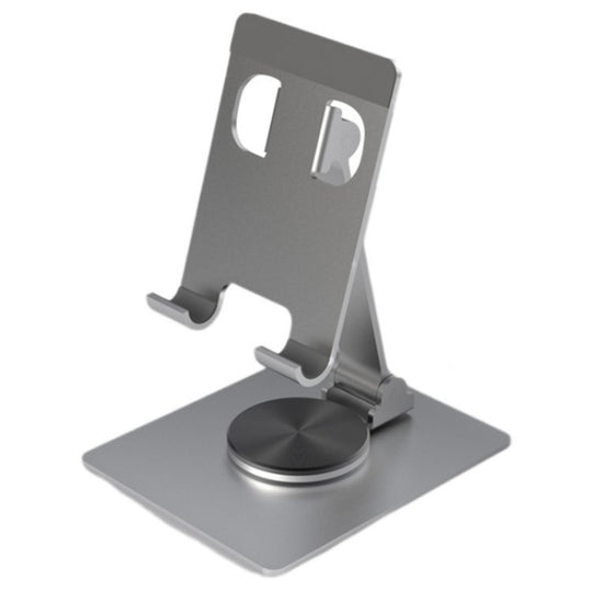 YY-022 360 Degree Rotation Aluminum Alloy Desktop Phone Tablet Holder(Grey)