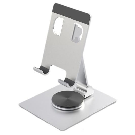 YY-022 360 Degree Rotation Aluminum Alloy Desktop Phone Tablet Holder(Silver) - Desktop Holder by buy2fix | Online Shopping UK | buy2fix