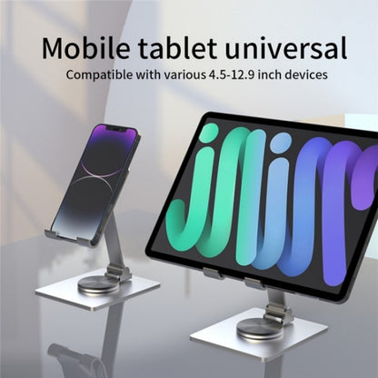 YY-022 360 Degree Rotation Aluminum Alloy Desktop Phone Tablet Holder(Grey) - Desktop Holder by buy2fix | Online Shopping UK | buy2fix