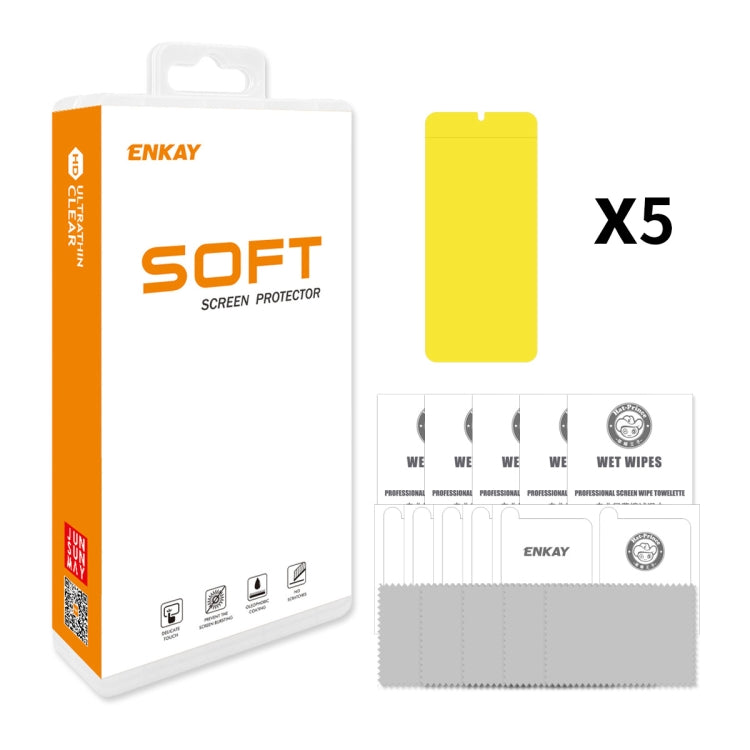 For vivo Y100 Global 5pcs ENKAY Hat-Prince Full Glue Coverage Soft Explosion-proof Hydrogel Film - Others by ENKAY | Online Shopping UK | buy2fix