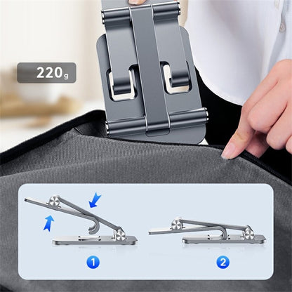 YY-003 Foldable Aluminum Alloy Desktop Tablet Phone Holder(Grey) - Desktop Holder by buy2fix | Online Shopping UK | buy2fix