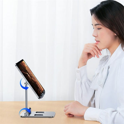 YY-003 Foldable Aluminum Alloy Desktop Tablet Phone Holder(Silver) - Desktop Holder by buy2fix | Online Shopping UK | buy2fix