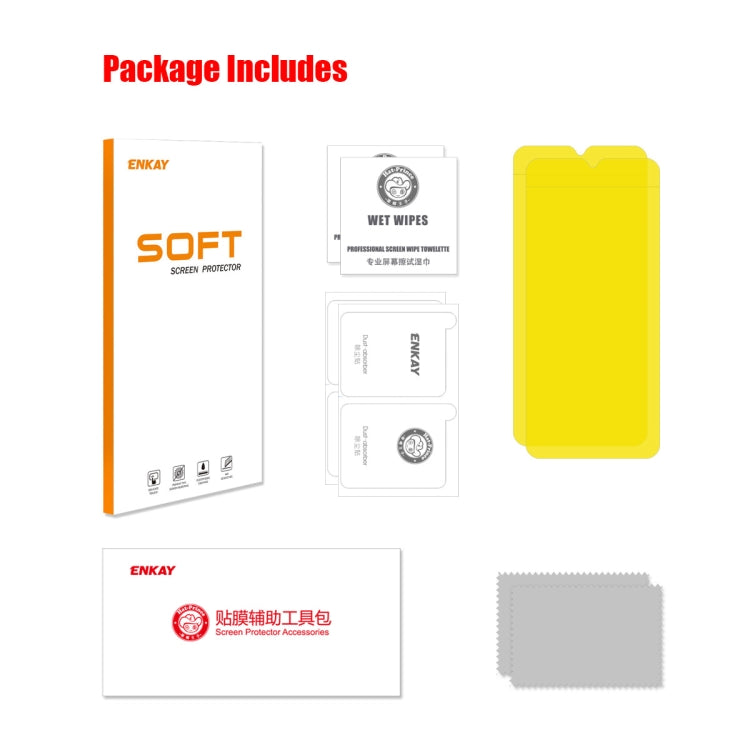 For OPPO A18 2pcs ENKAY Hat-Prince Full Glue Coverage Soft Explosion-proof Hydrogel Film - Others by ENKAY | Online Shopping UK | buy2fix
