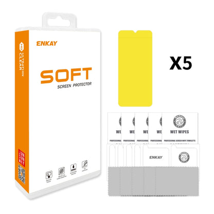 For OPPO A17 4G 5pcs ENKAY Hat-Prince Full Glue Coverage Soft Explosion-proof Hydrogel Film - Others by ENKAY | Online Shopping UK | buy2fix