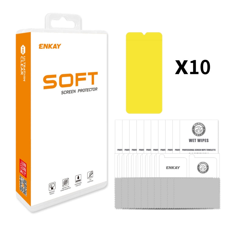 For OPPO K10 5G 10pcs ENKAY Hat-Prince Full Glue Coverage Soft Explosion-proof Hydrogel Film - Others by ENKAY | Online Shopping UK | buy2fix